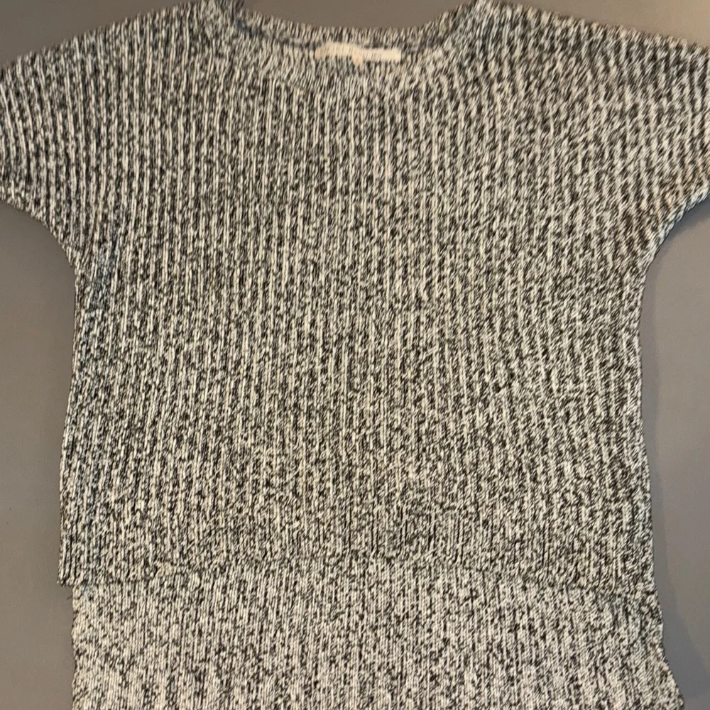 RACHEL Rachel Roy Black and White Knit Marled Short Sleeve Sweater Size M - Picture 7 of 10